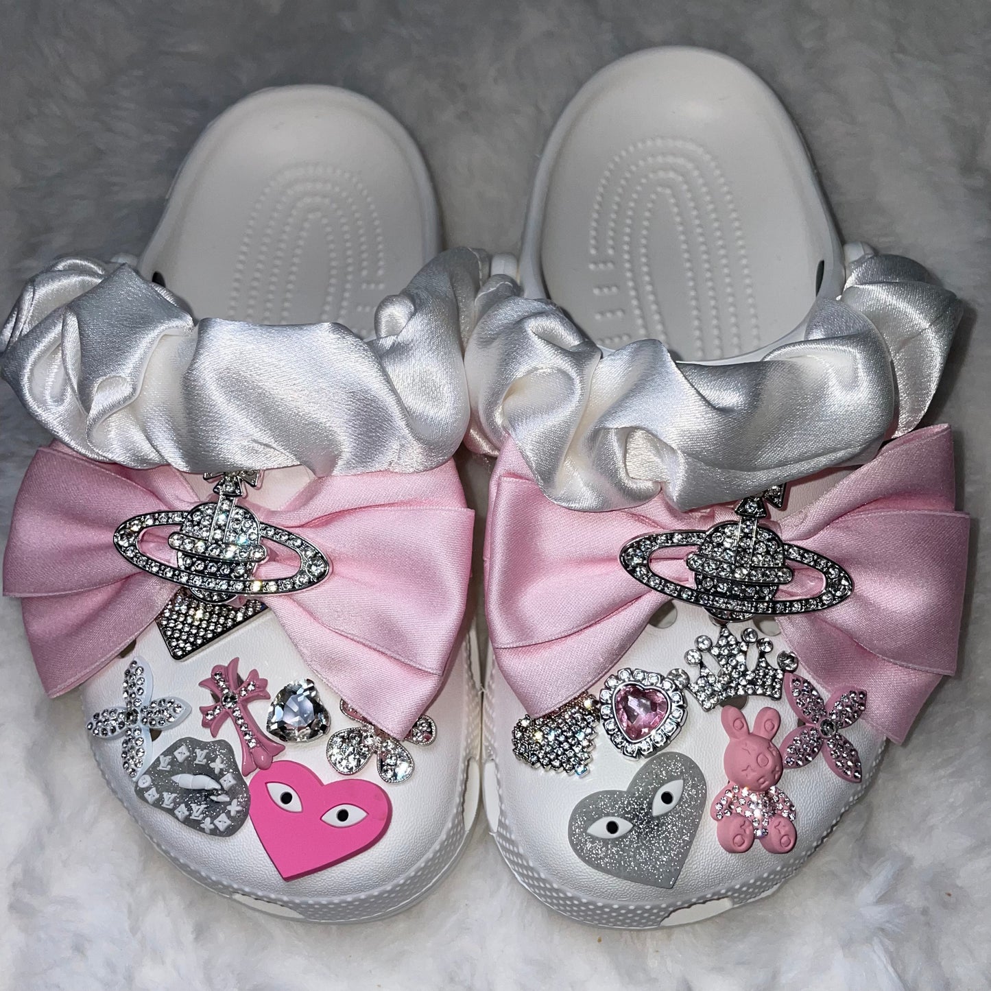 Pink Glitter Set (Accessories Only, Bows, Bands and Charms)