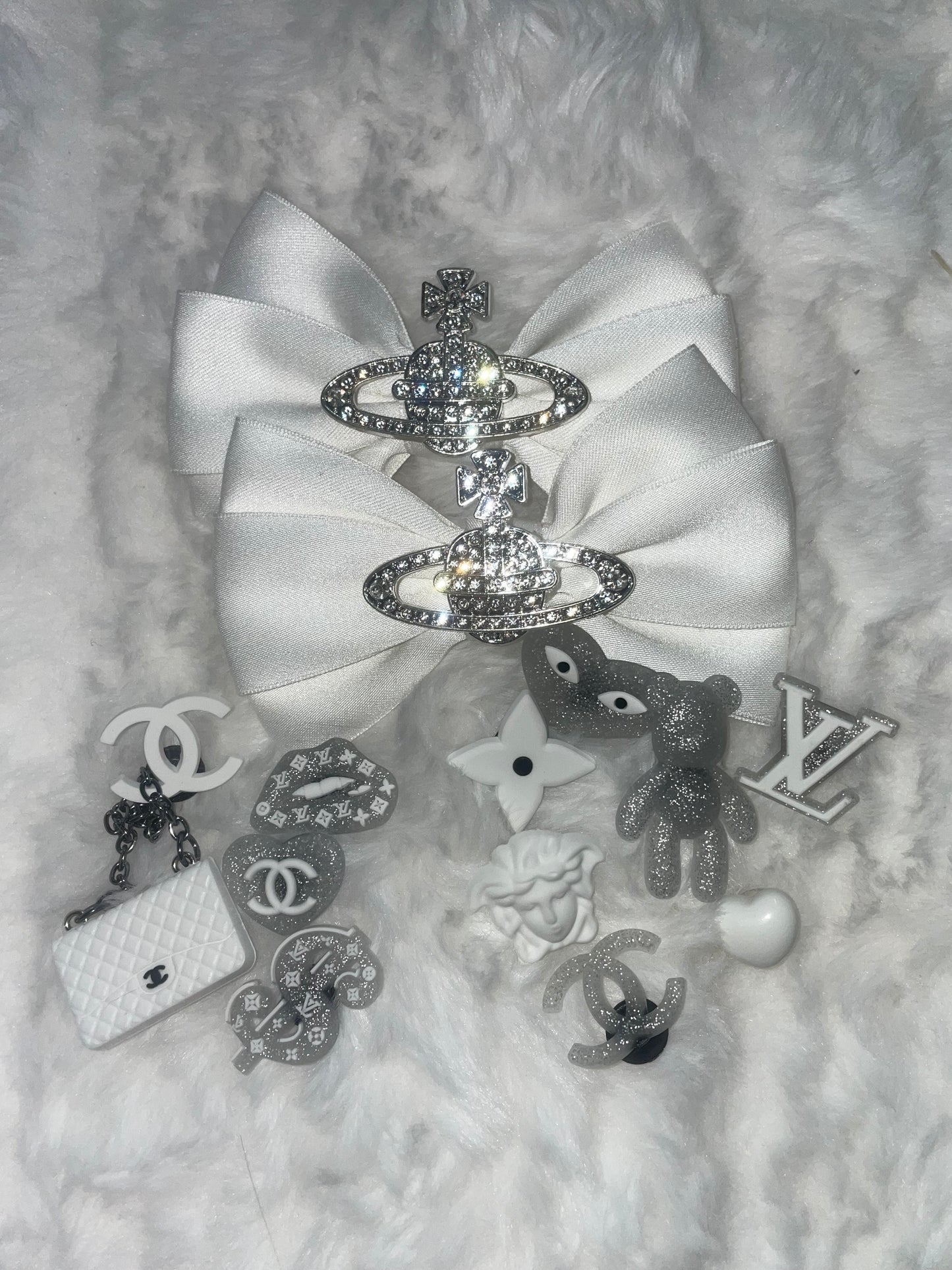 White Set (Accessories Only, includes, bows and Charms)
