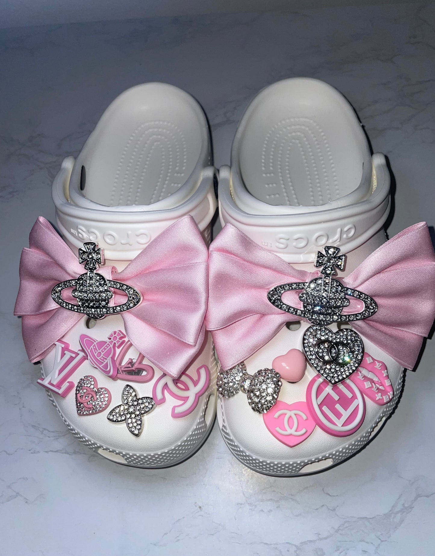 Pink Set (Accessories Only, includes, bows and Charms)