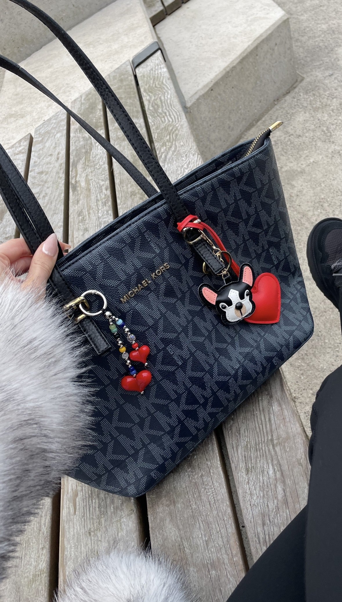 Leather Heart Bag Charm - 4 Colour Options
