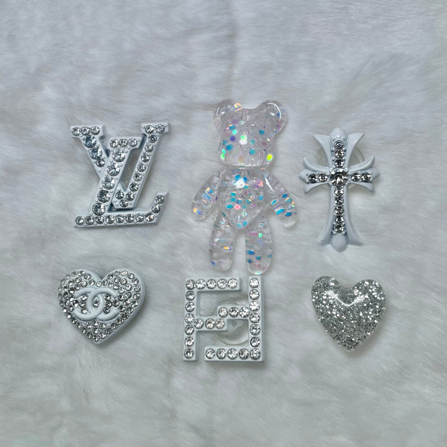White Bling Charms
