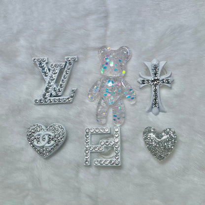 White Bling Charms