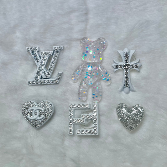 White Bling Charms