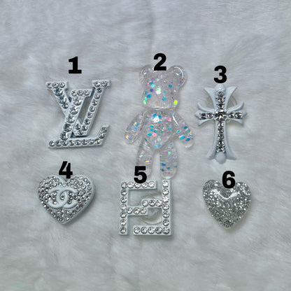 White Bling Charms