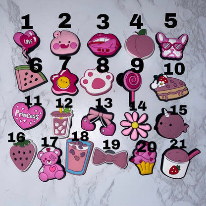 Pink Croc Charms
