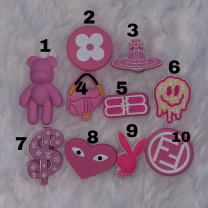Pink Croc Charms