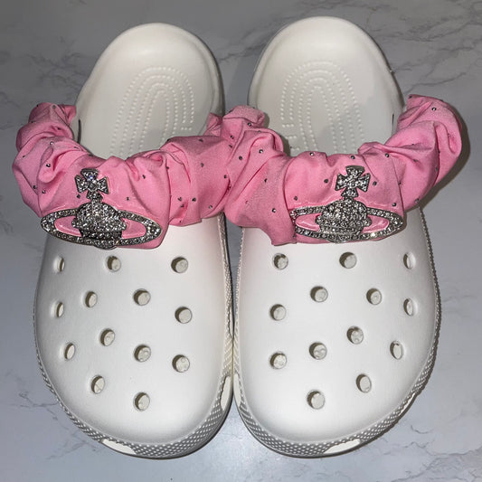 Pink Diamanté Satin Bands