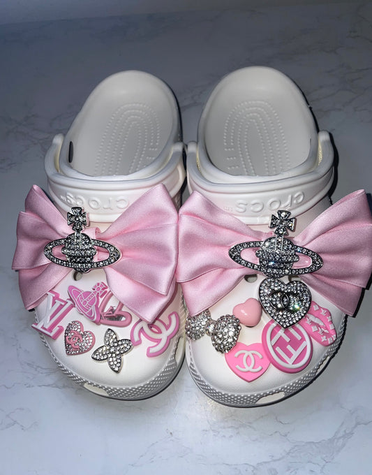 Pink Set (Accessories Only, includes, bows and Charms)