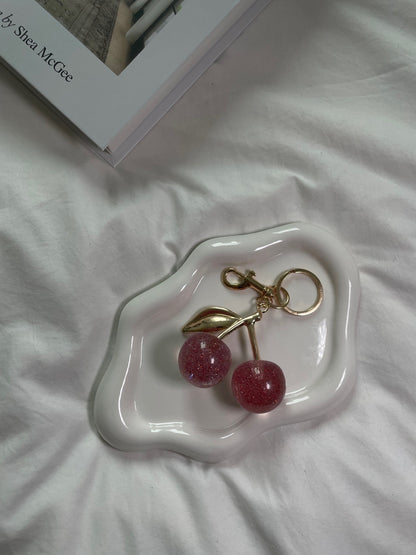 Pink Cherry Bag Charm